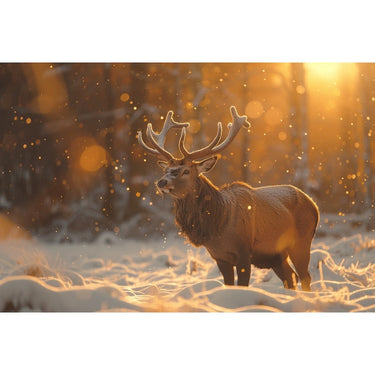Deer in the Snow Canvas